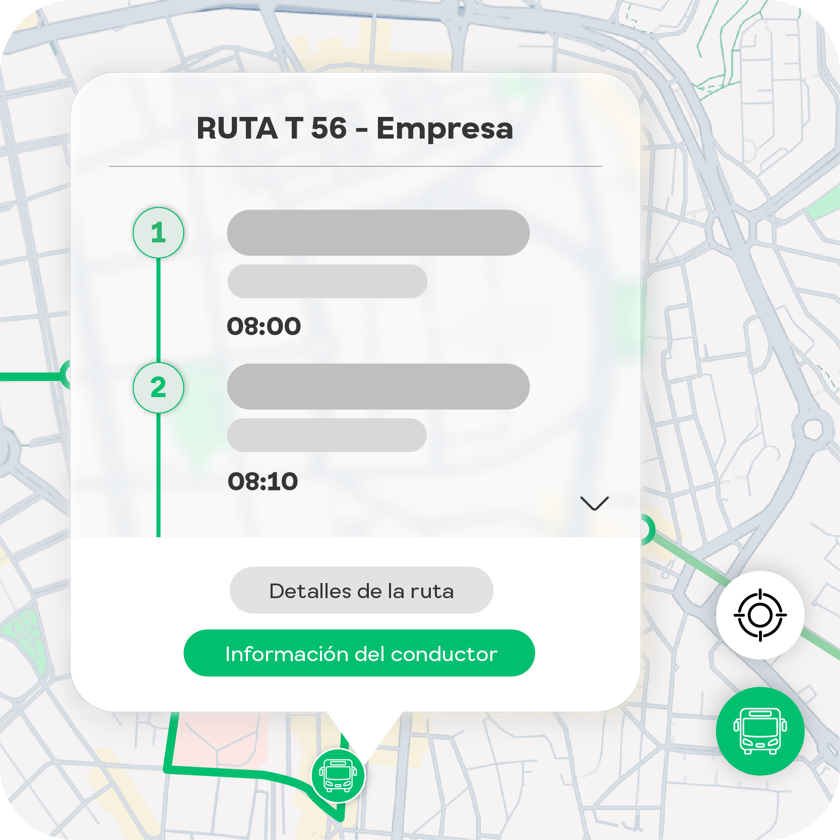 Visibilidad de rutas para empleados en BUSUP