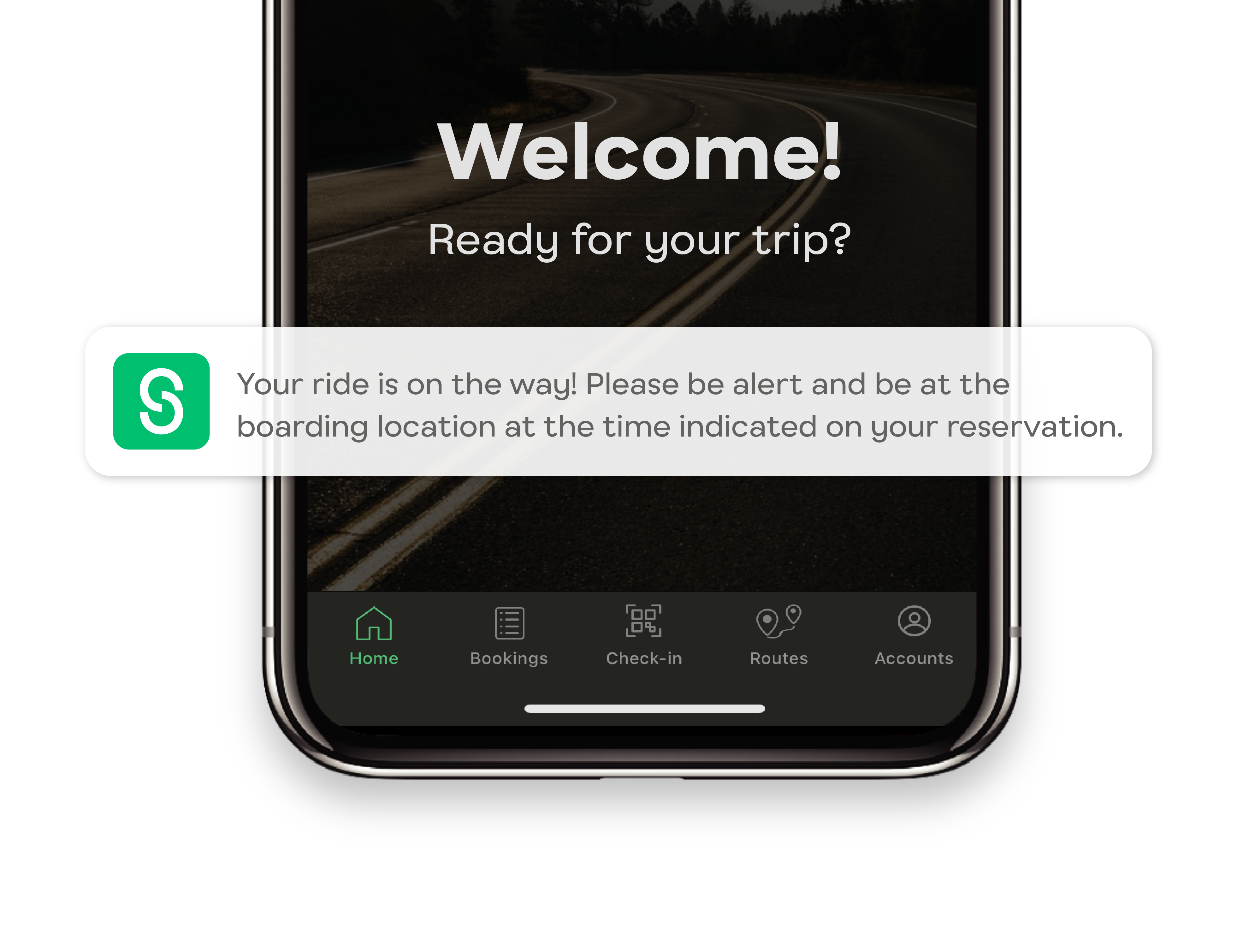 Notification screen - Hello João